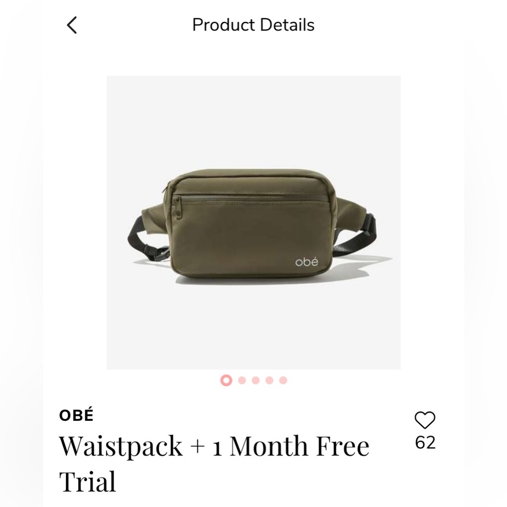 New obé obe waist pack, fanny pack, belt bag